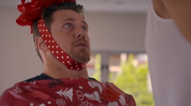 Dax (Mike "The Miz" Mizanin) wrapped up with a bow... Just because 