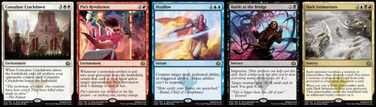 The 5 "story cards" that are key to the Aether Revolt lore