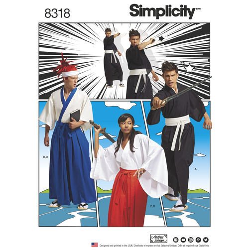 Simplicity 8318 Kimono and Hakama Pants Review