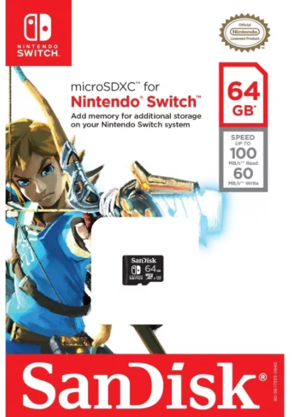 Link Micro SD card at 64GB