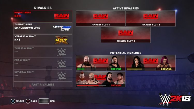 WWE 2K18 Universe Mode Rivalries