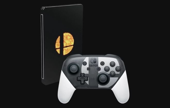 Smash Bro Ultimate Switch Pro Controller and Steelbook