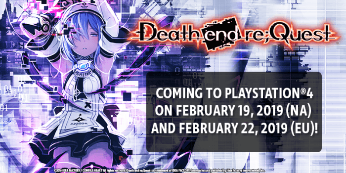 Death end re: Quest release date announced at Idea Factory Intl's 5th Annual Press Event.