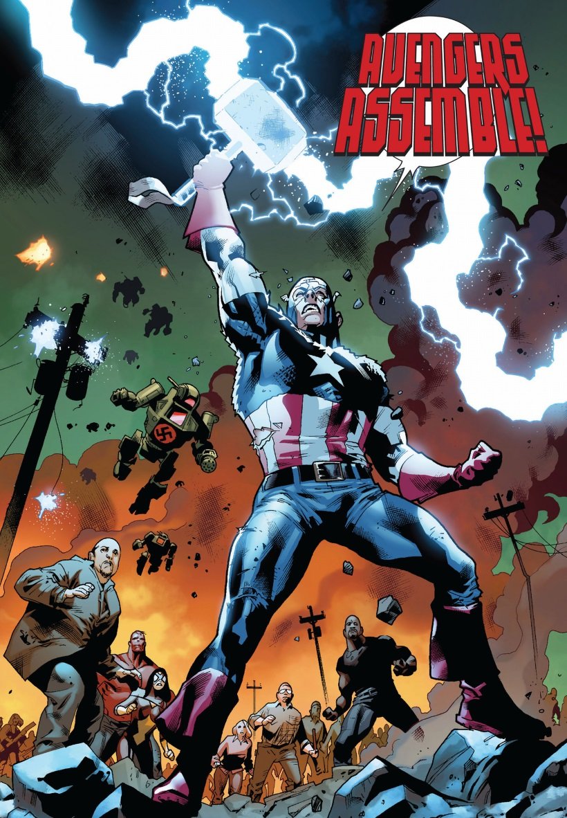 Cap lifts Thors Hammer in Fear Its Self Issue 7