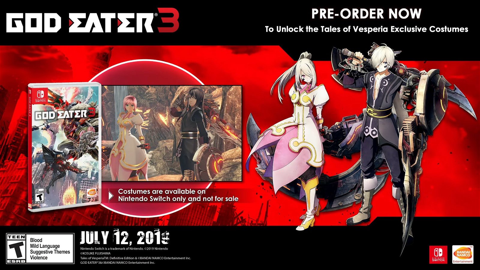 God Eater 3 Switch Exclusive Items