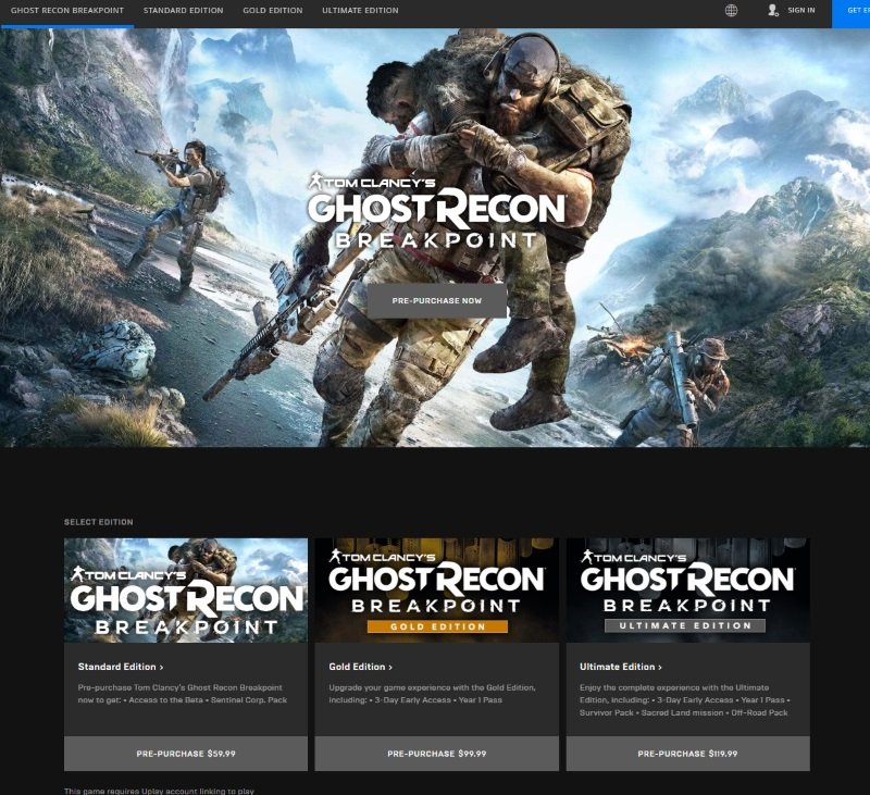 ghost recon breakpoint exclusive to EGS