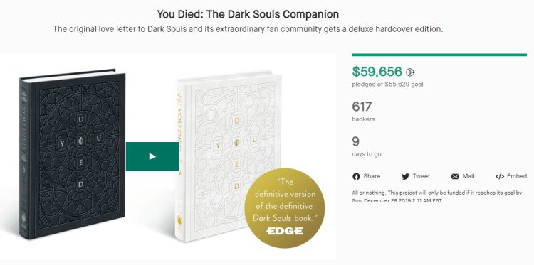 Darksouls Hardcover - You Died Funded