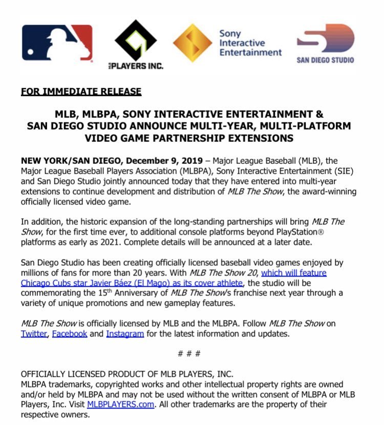 MLB The Show coming to other platforms