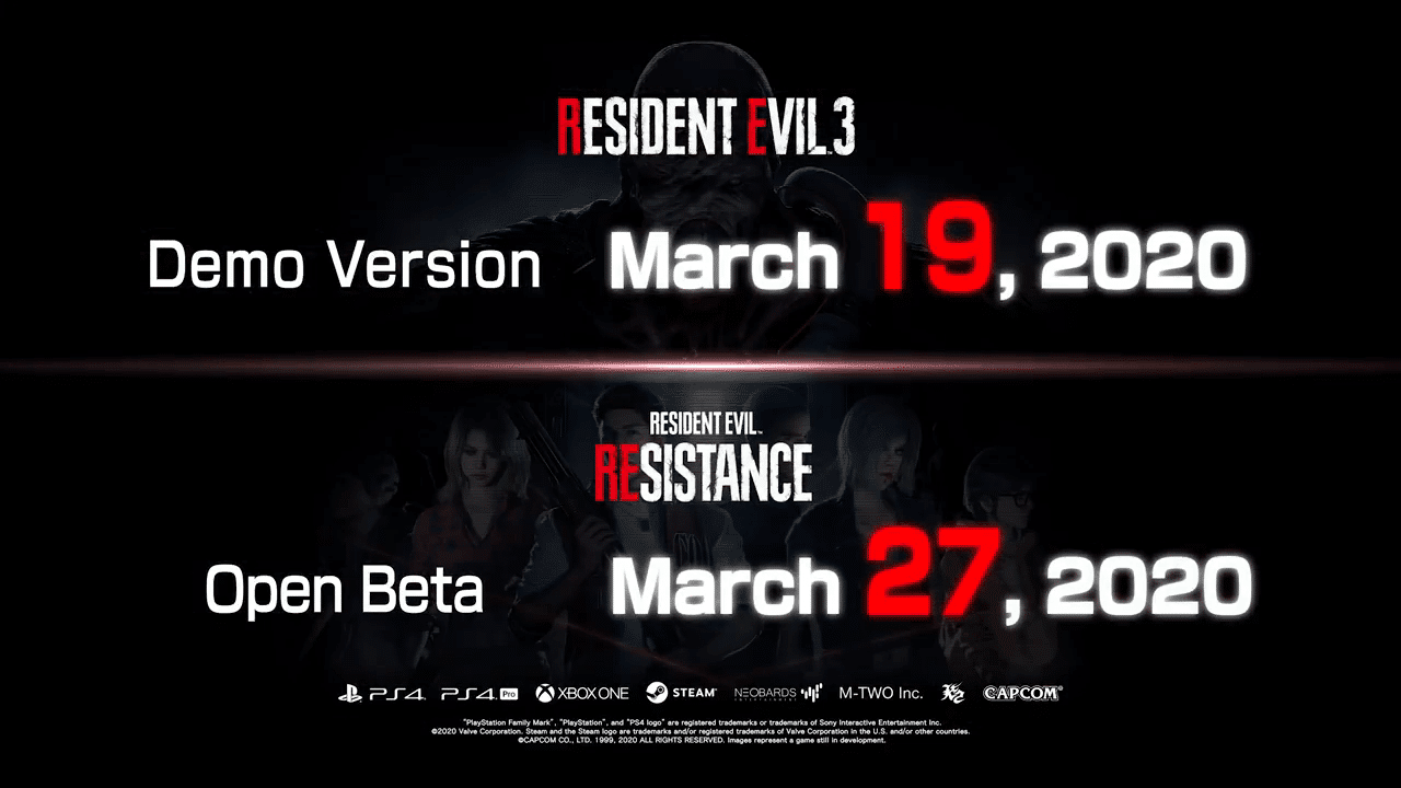 Resident Evil 3 demo dates