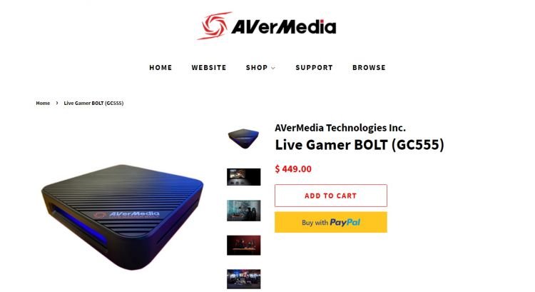 AVerMedia Live Gamer Bolt Priced