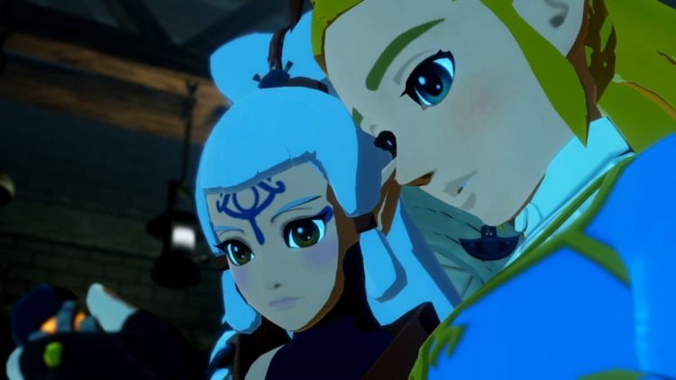 Hyrule Warriors Age of Calamity Zelda and Impa are shocked