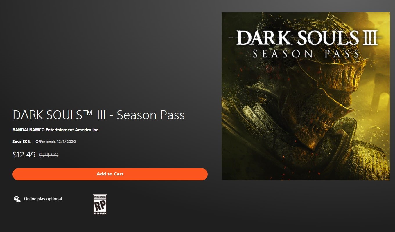 Dark Souls 3 on sale PSN-02