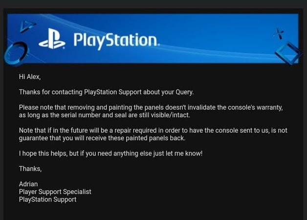 Plastic Dip does not void the PS5 warranty