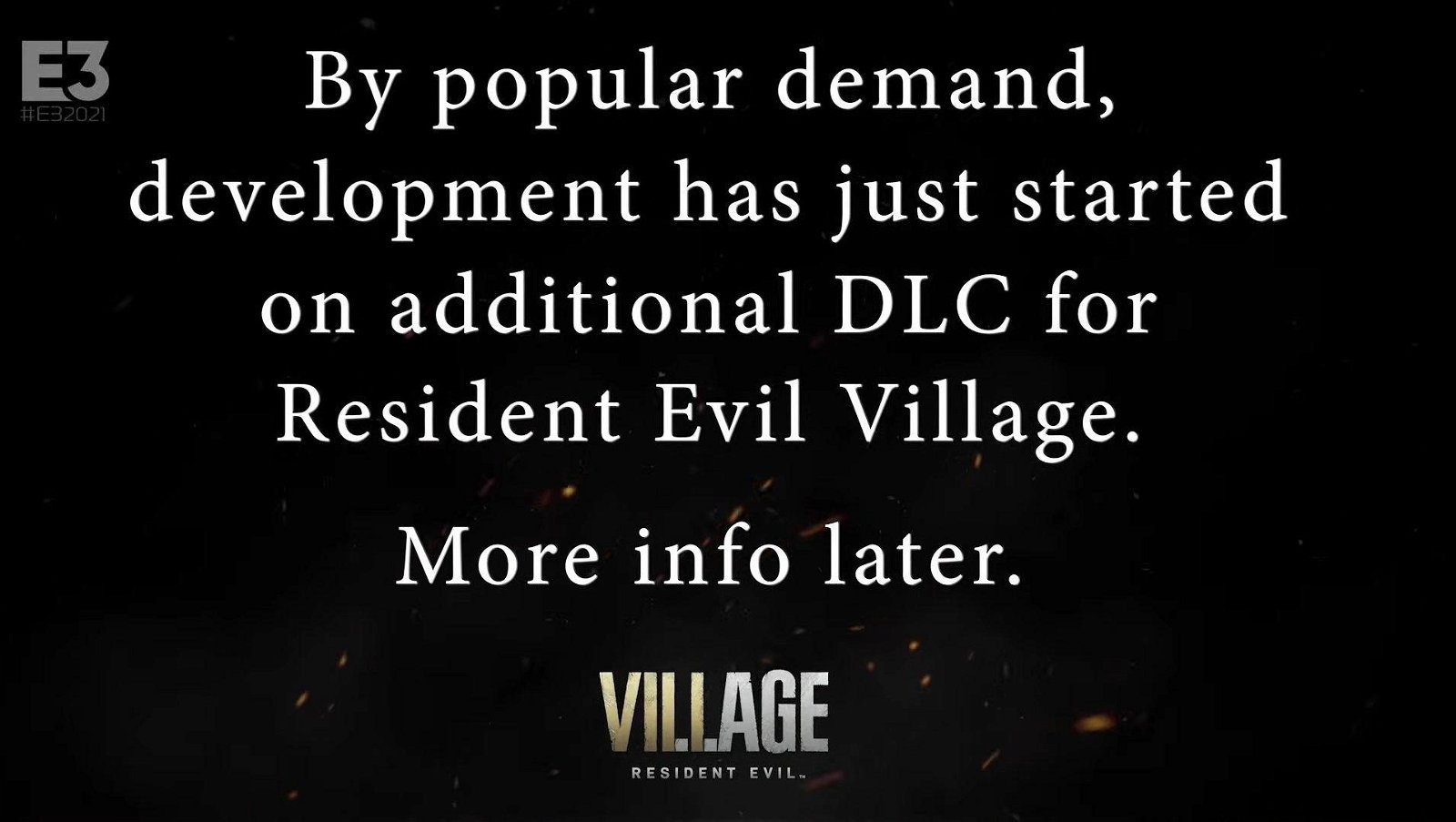 Capcom Resident Evil Village DLC development