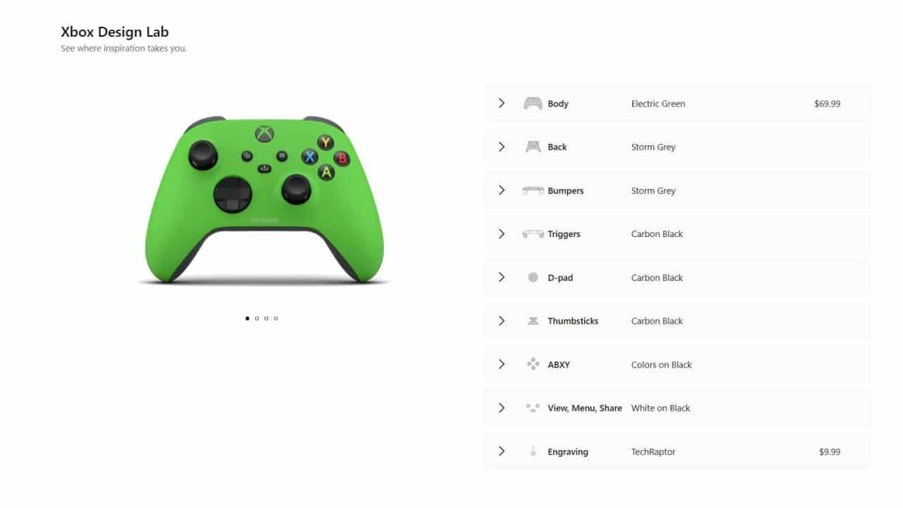 Xbox Design Lab layout