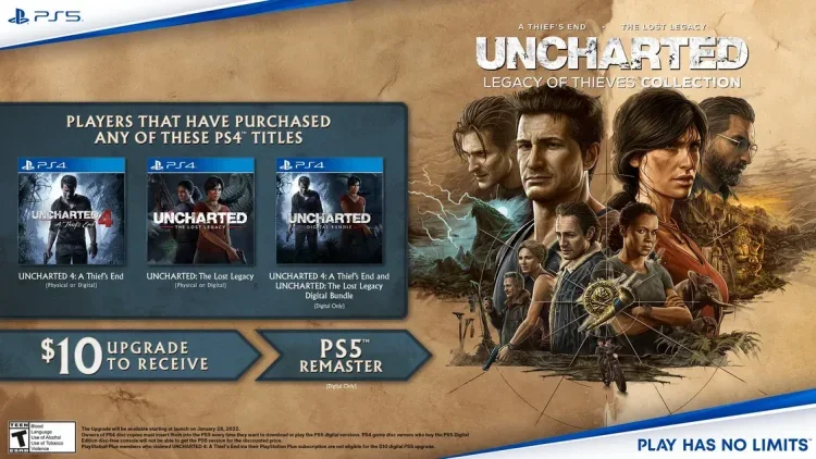Uncharted Legacy of Thieves Collection upgrade