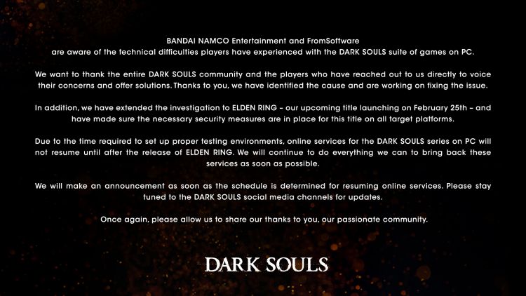 Dark Souls PC Servers Update 209202