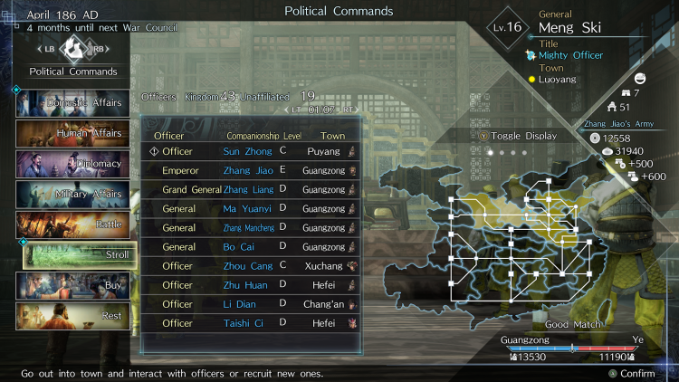 Dynasty Warriors 9 Empires mode screenshot