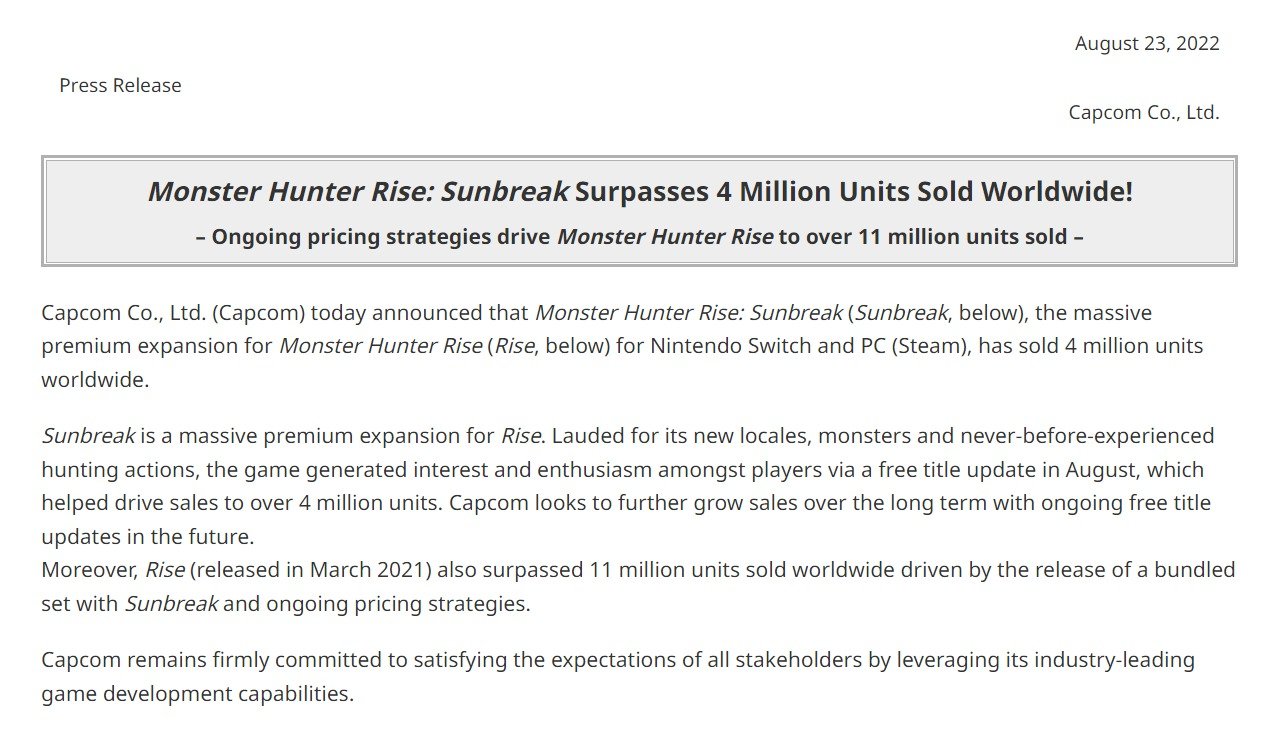 Monster Hunter RIse: Sunbreak