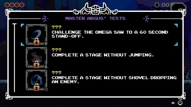 Grave of Master Argus in Shovel Knight Dig tests
