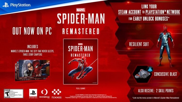 Spider-Man PC to PSN Integration
