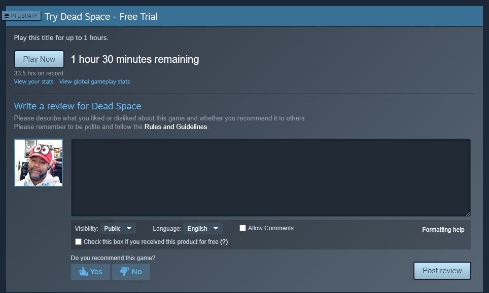 Steam Trials - Dead Space remake