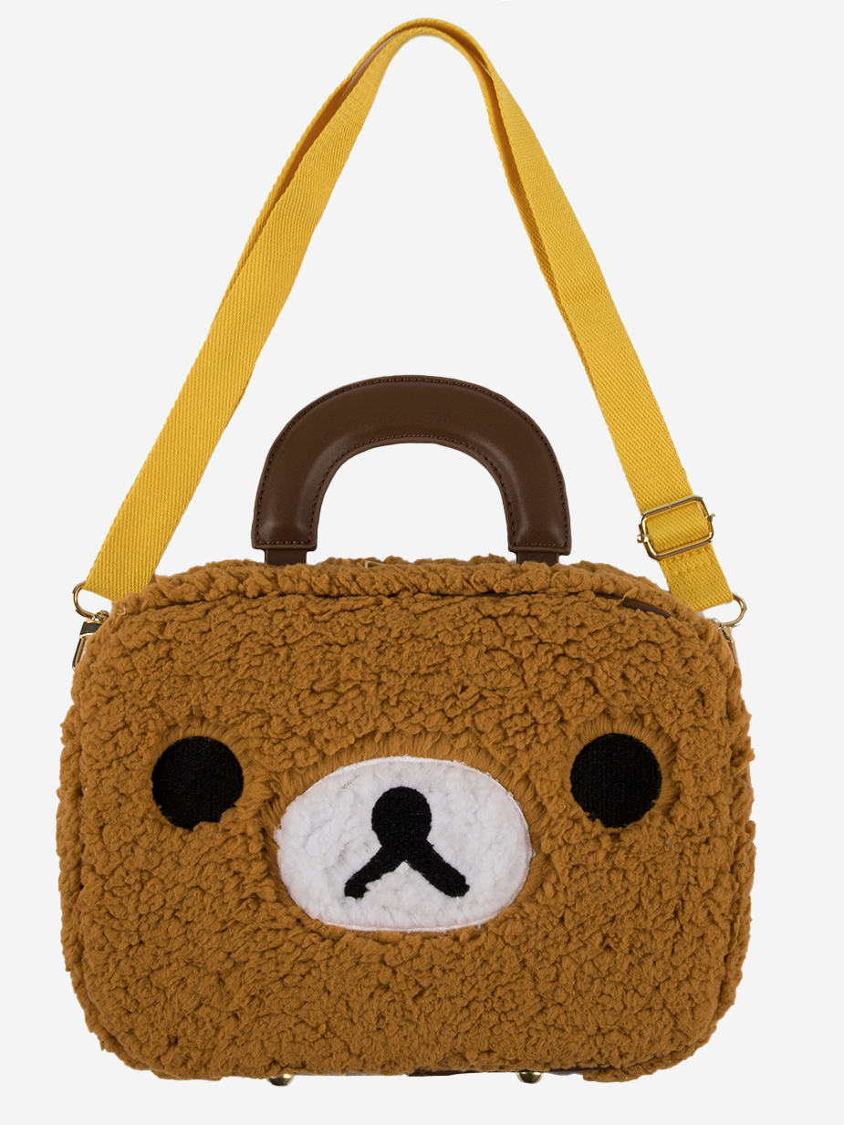 Bear Fluffy Crossbody Bag Casual Girls Round Shoulder Bag Versatile  Autumn/Winter Bag Cartoon for Travel Shopping