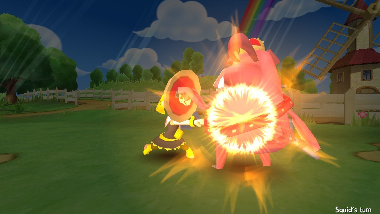 Picture of Squid punching a troll in Dokapon Kingdom: Connect