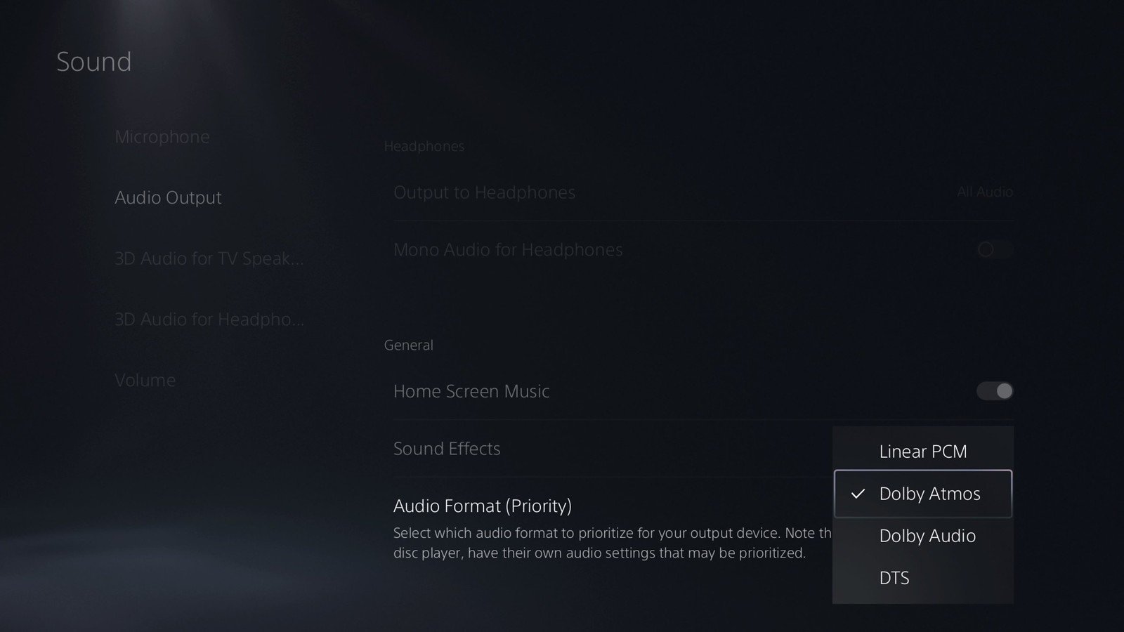 PlayStation 5 Dolby Atmos Support