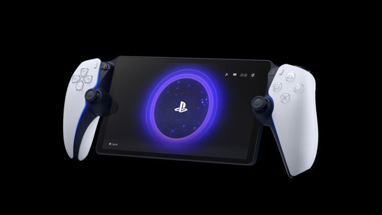 This image shows the Playstation Portal turned on and at the start up screen, before connecting to the PS5.