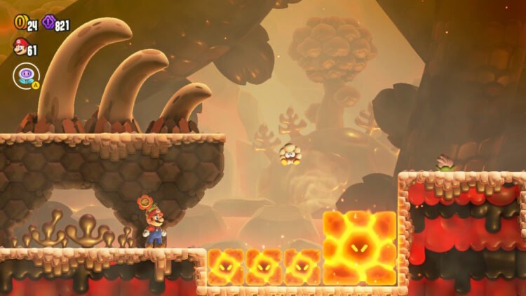 Super Mario Bros. Wonder - Fire blocks don't seem like a good diea