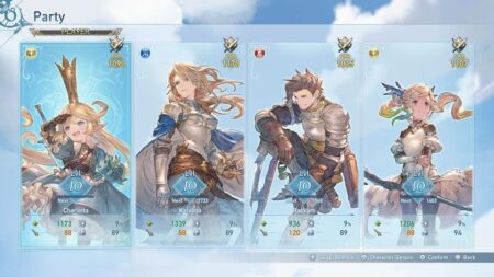 Switching party members in Granblue Fantasy: Relink Quest Mode