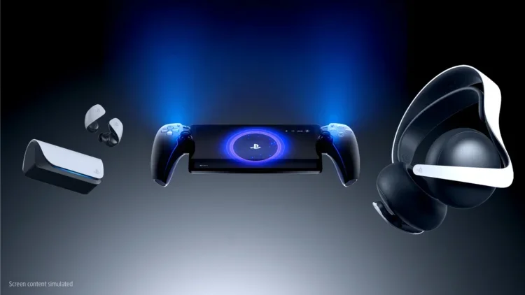 This concept art shown when the Portal was announced contains the PULSE Explore and PULSE Elite headsets, which connect wireless to the handheld device.