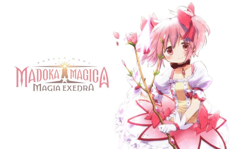 Madoka Kaname Next to the title Puella Magi Madoka Magica Magia Exedra