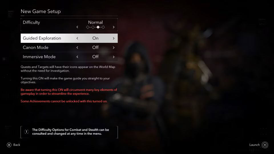 Assassin's Creed Shadows Guided Exploration Options