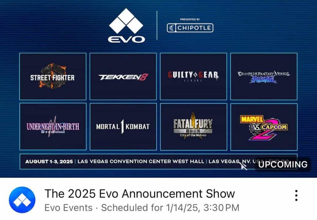 Evo 2025 Fighting Games Lineup Leaked By… Themselves?